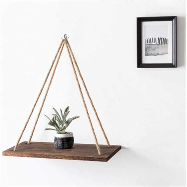 Hanging Wooden Wall Shelf – Brown