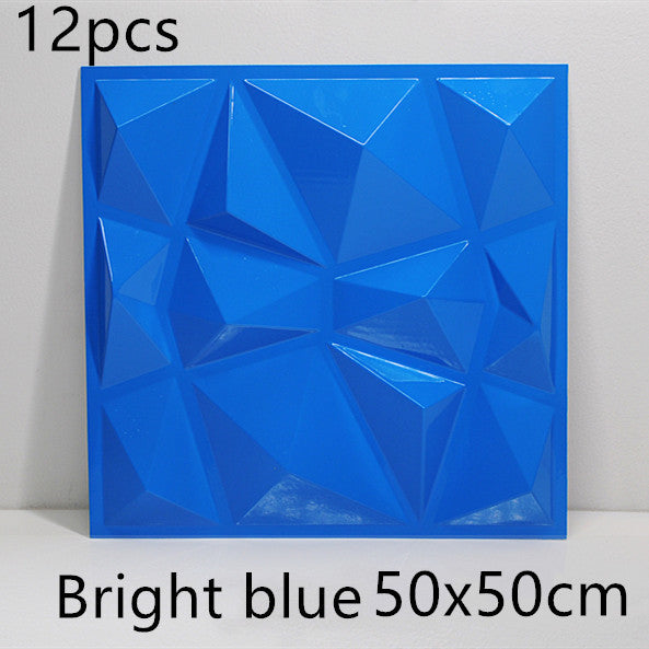 3D Geometric Wall Panel – Matte gold12pc, 50X50