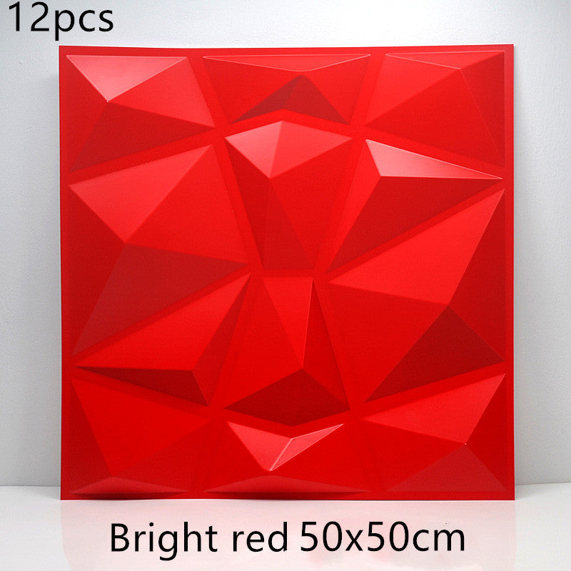 3D Geometric Wall Panel – Bright gold12pc, 50X50